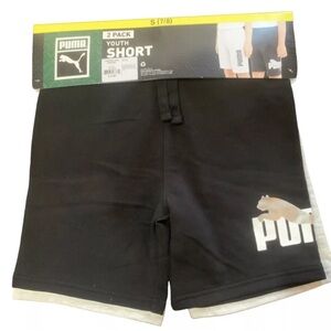Puma Youth Black Shorts 2-Pack Sz S Boys